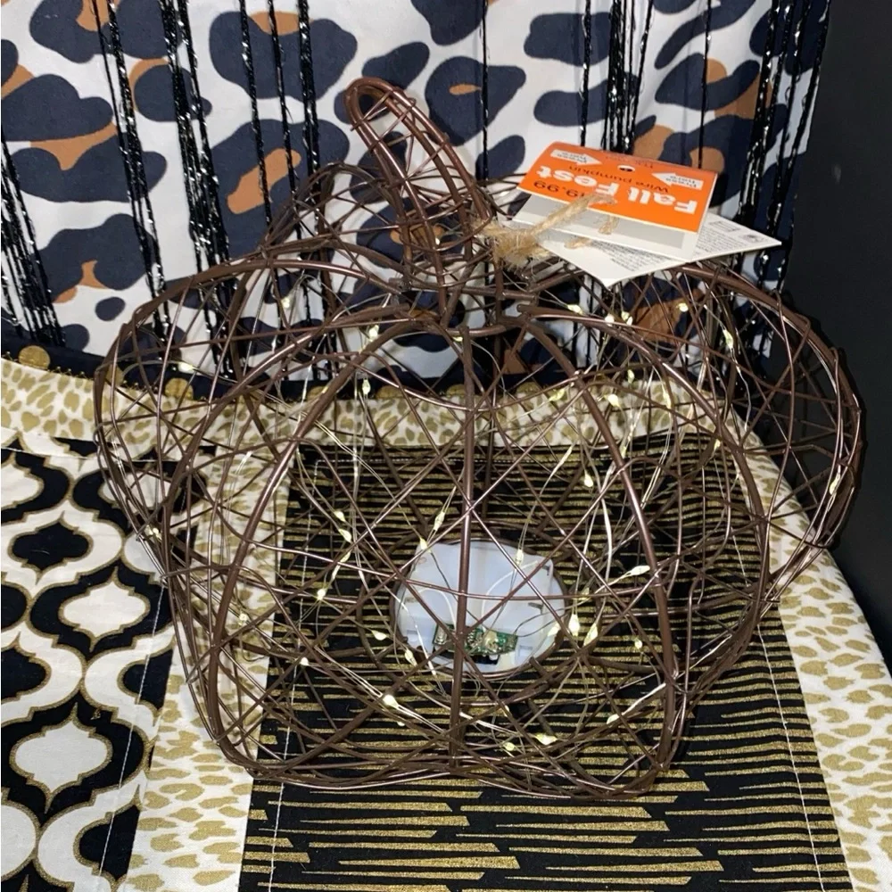 FALL FEST WIRE LIGHT UP PUMPKIN